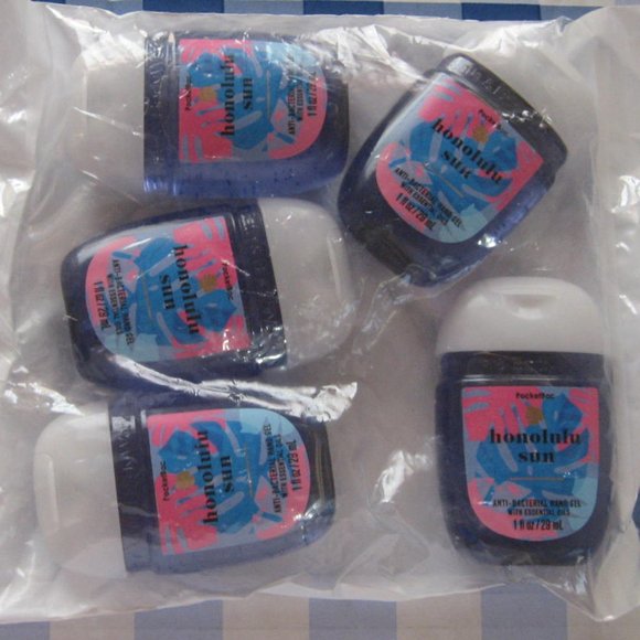 BBW Honolulu Sun Hand Gel Pocketbac Lot of 5 NEW - Picture 3 of 3